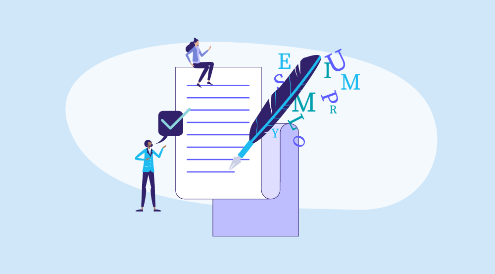 Conceptual depiction of a character reference letter.