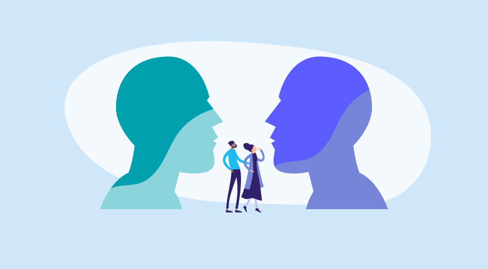 A conceptual idea of gemini vs. chatGPT.