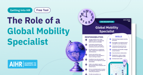 Conceptual image of a global mobility specialist job description and certifications