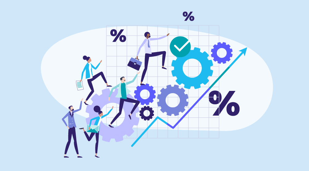 Conceptual illustration representing high performing teams.