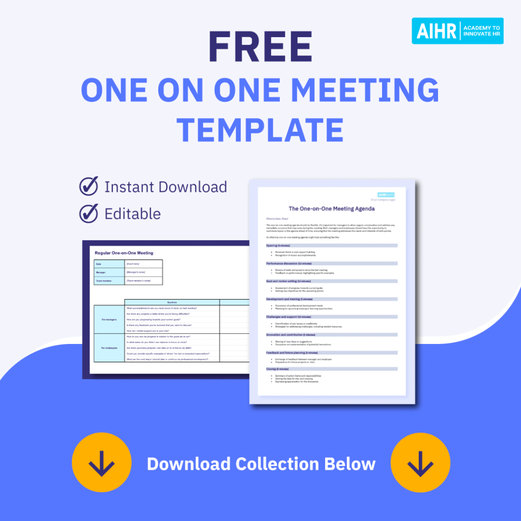 One on one meeting template collection preview.