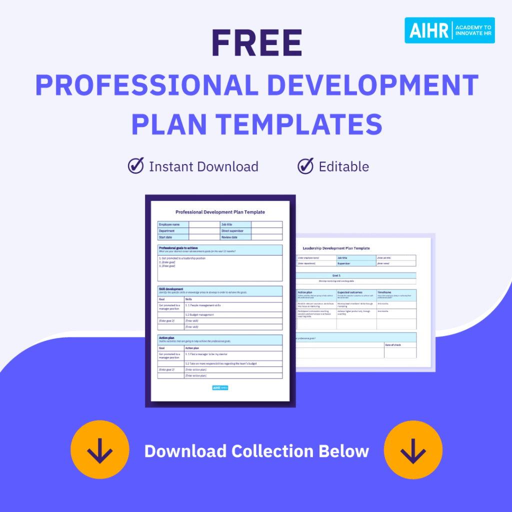 Professional development template collection preview.