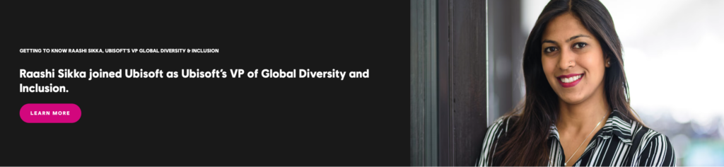Example of Ubisoft's DEI statement.