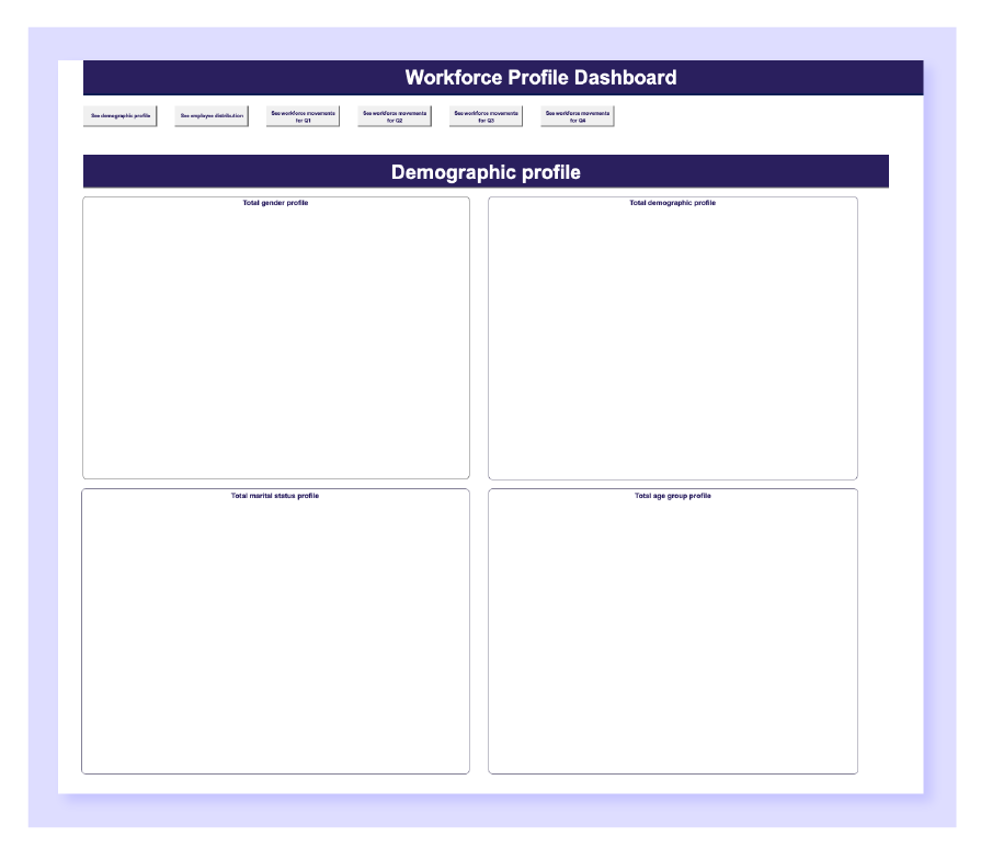 Workfroce profile dashboard preview template.