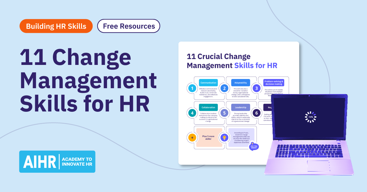 Conceptual image of HR change management skills.