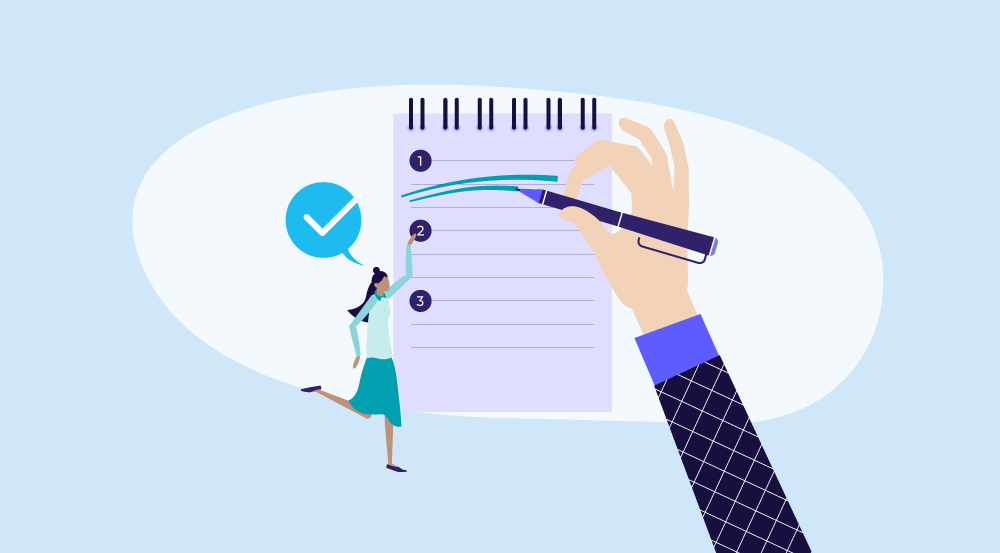 A conceptual idea of an employee task list.