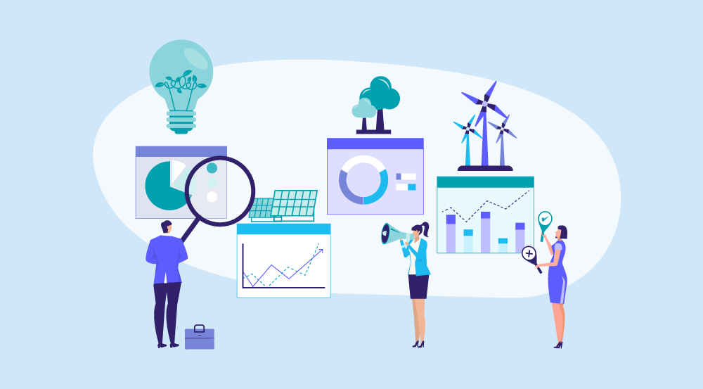 A conceptual representation of ESG metrics.