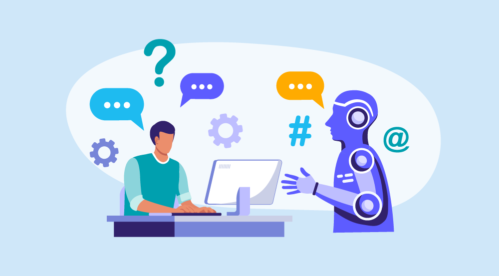 A conceptual idea of generative AI in HR.