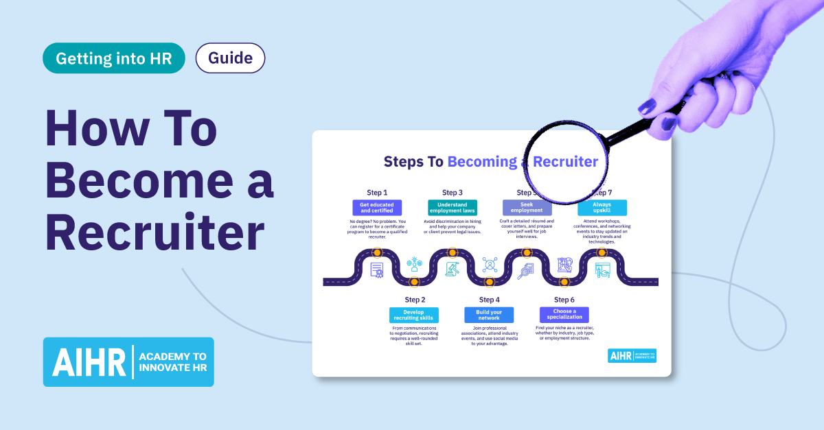 Illustrative idea of how to become a recruiter.