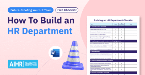 How to build an HR department with a free checklist.