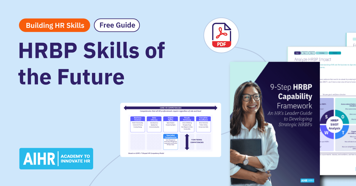A conceptual representation of the HR business partner skills of the future.