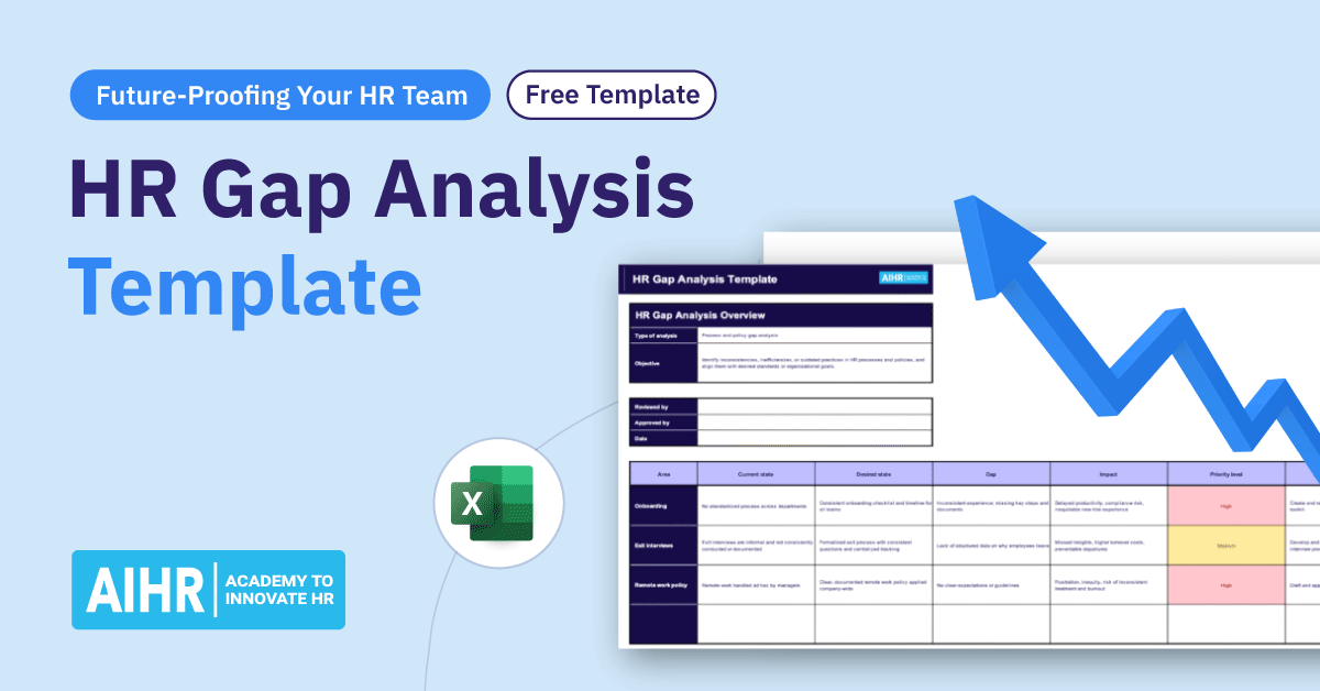 A conceptual idea of an HR gap analysis template.
