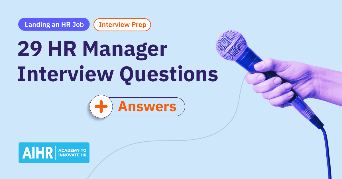 A conceptual representation of HR manager interview questions.