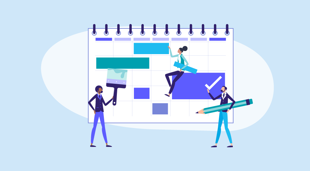 A conceptual idea of an HR project plan template.