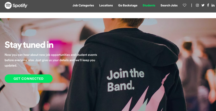 Talent pool example from Spotify.