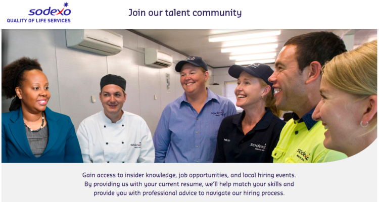 Talent pool example from Sodexo.