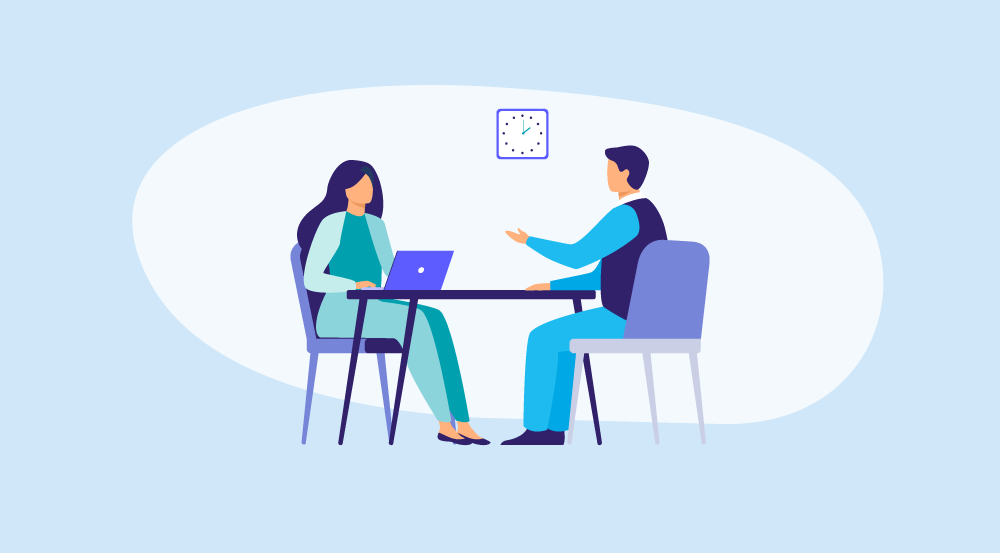 Interview template conceptual idea.