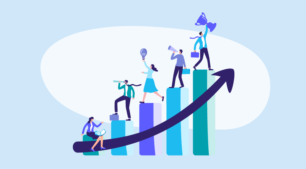 Conceptual image of leadership development strategy