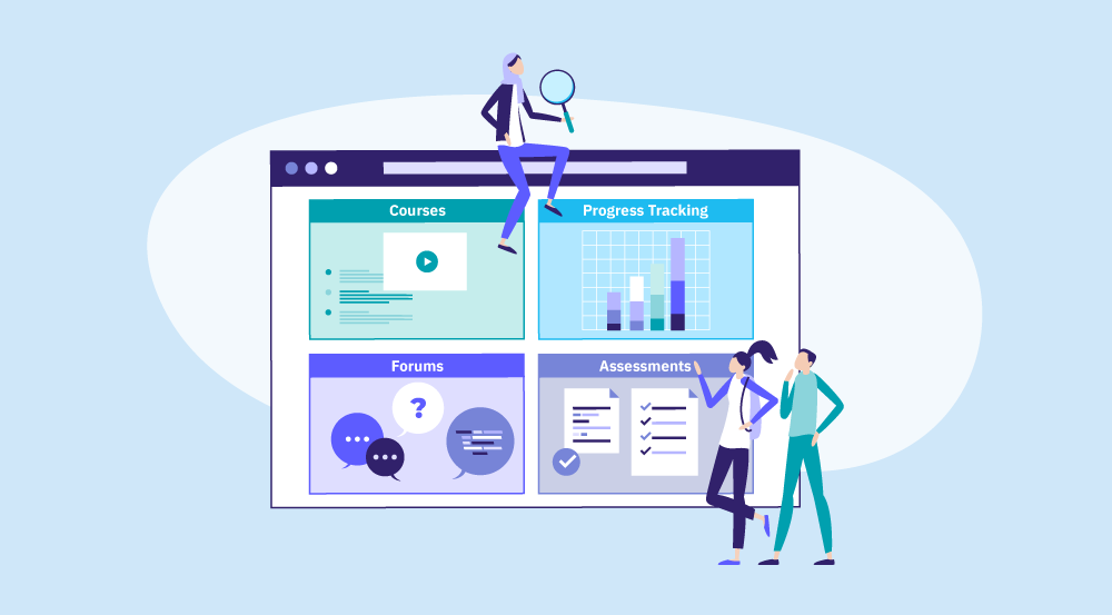 Conceptual image of HR planning a management development strategy.