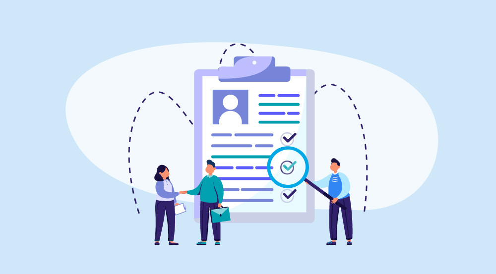 Conceptual representation of a new hire checklist.