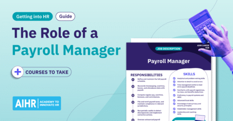 Preview of payroll manager job description.