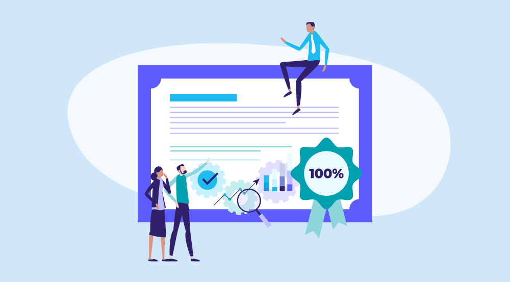 Conceptual depiction of an HR certificate.